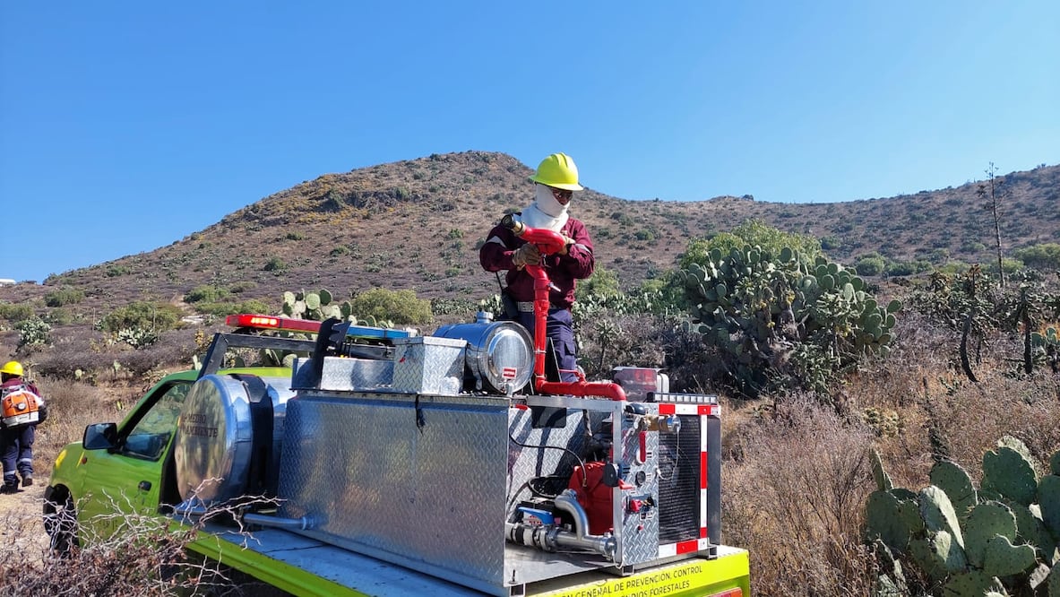 La Semarnath cuenta con 75 brigadistas que combaten el fuego | Foto: Lorena Rosas