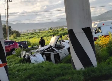 Un muerto y una mujer herida deja accidente en la México–Pachuca, a la altura de Tolcayuca