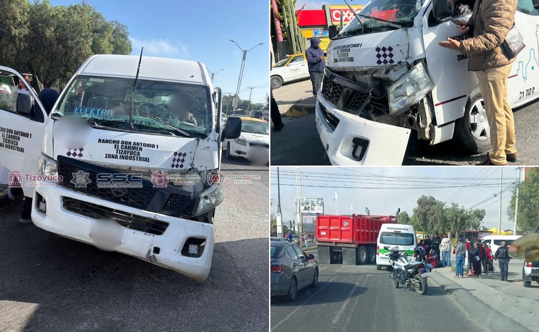 Unidades del transporte público en Tizayuca protagonizaron accidentes en diferentes puntos del municipio I Foto: Especial