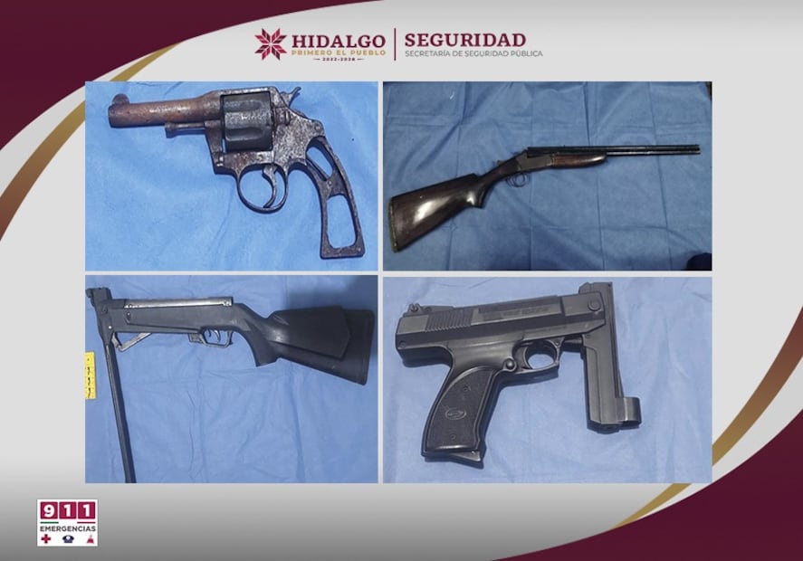SSPH desmantela cuatro presuntos puntos de narcomenudeo en el Valle del Mezquital; cinco detenidos | Fotos: SSPH