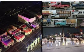 SSPH asegura 12 camionetas e hidrocarburo en Tula de Allende