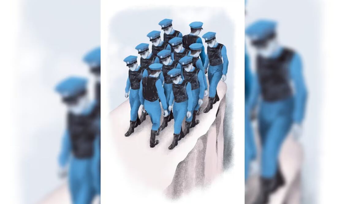 Suicidio en policías. Ilustración: Aní Cortes