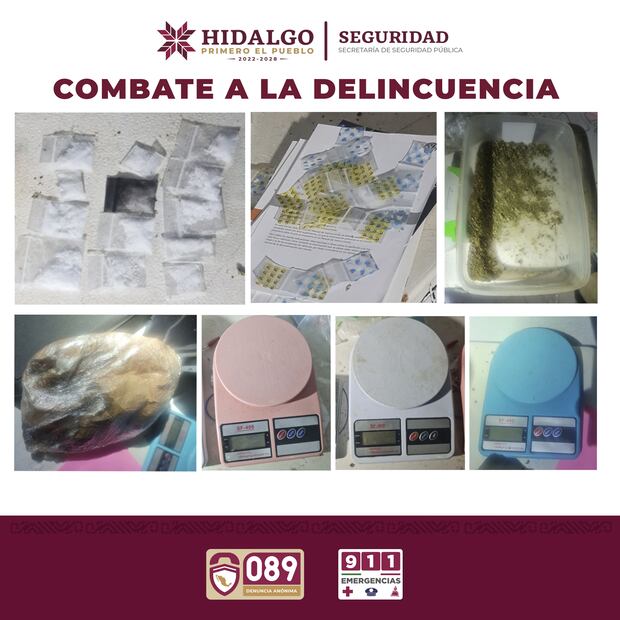 Desmantelan presunto punto de narcomenudeo en Tizayuca | Fotos: SSPH