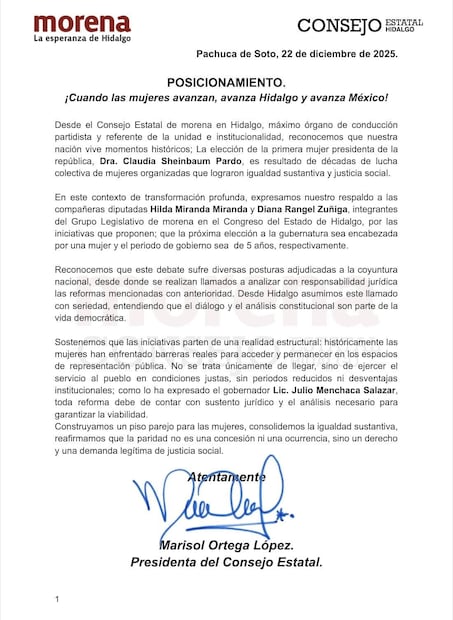 Consejo Estatal de Morena respalda candidaturas exclusivas para mujeres rumbo a 2028 | Cortesía