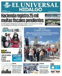 Portada El Universal Hidalgo 09/01/25