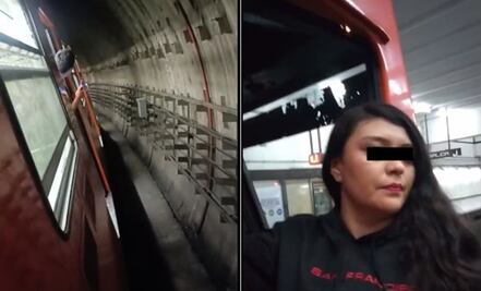 Conductora del Metro guarda tren con todo y pasajeros