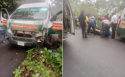 Nuevo accidente vial en Tlanchinol deja 12 personas lesionadas