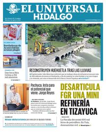 Portada El Universal Hidalgo 5/8/26