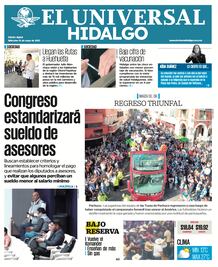 Portada El Universal Hidalgo 14/05/25