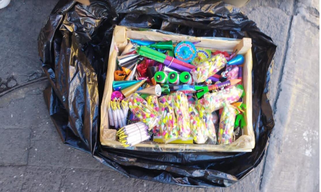 57 kilos decomisados y nueve personas detenidas por la venta de pirotecnia | Foto: Especial