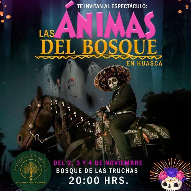 Huasca prepara un espectáculo mágico, Las Ánimas del Bosque'
 | Facebook: Cabañas Huasca de Ocampo hgo