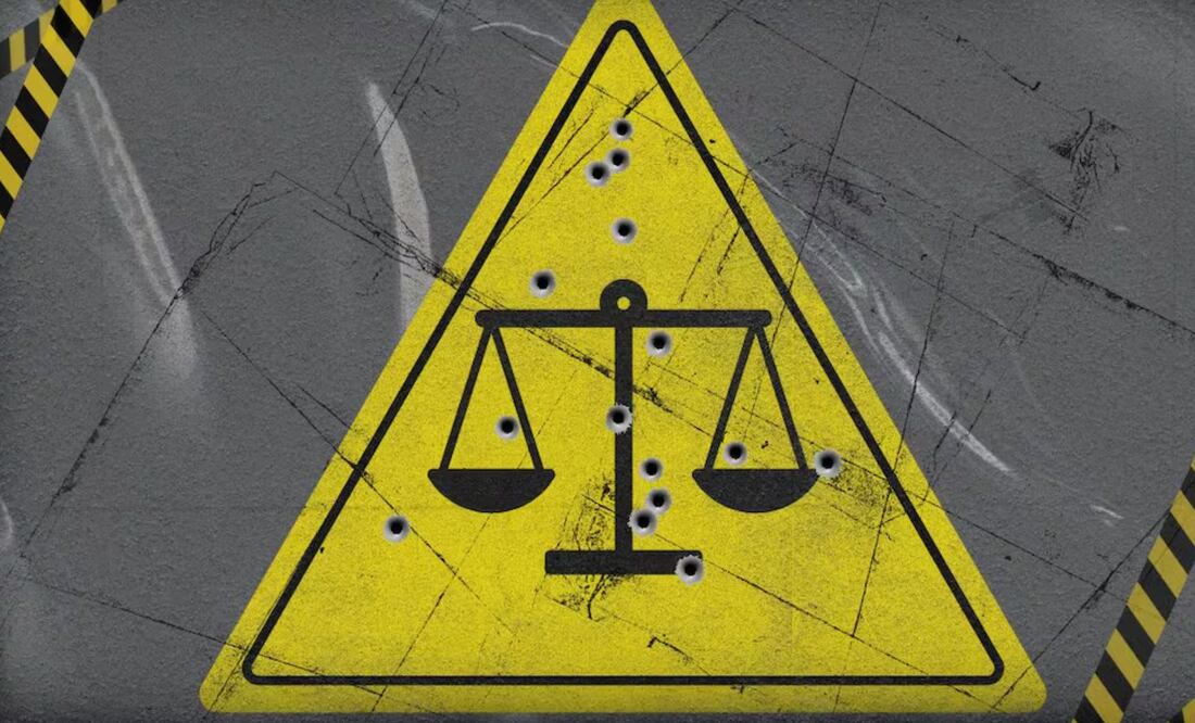 Según un informe de México Evalúa, 21% el personal judicial reporta haber padecido algún tipo de agresión. Ilustración: Angélica Vázquez