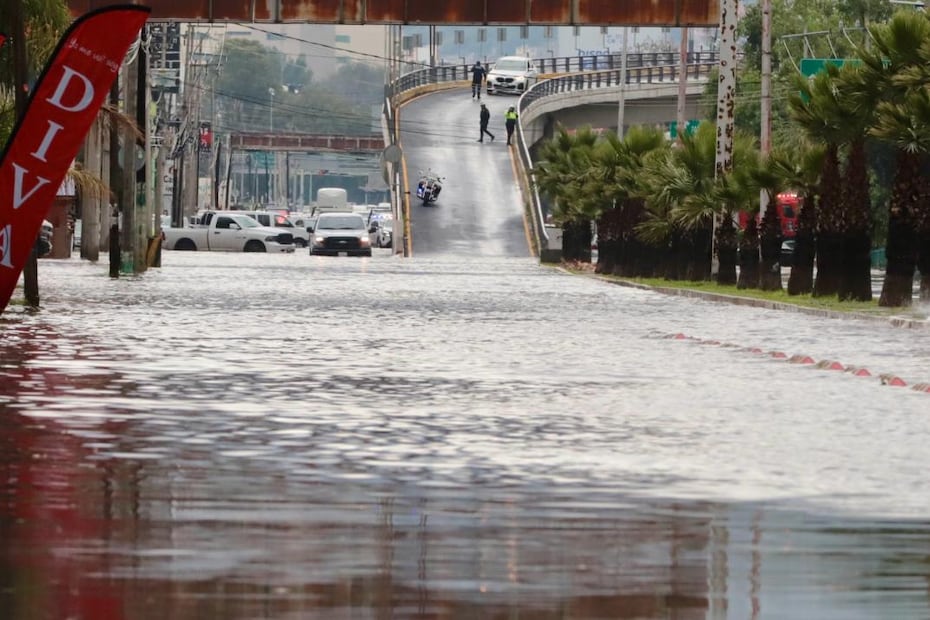 Lluvias dejan encharcamientos en Pachuca; descartan riesgos y daños mayores | Foto: Luis Soriano