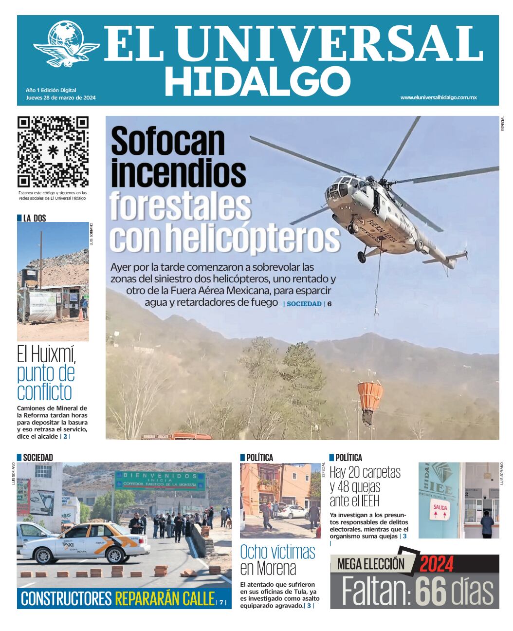Portada El Universal Hidalgo 280324