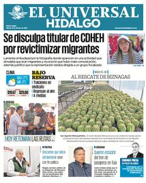 Portada El Universal Hidalgo 18/02/25