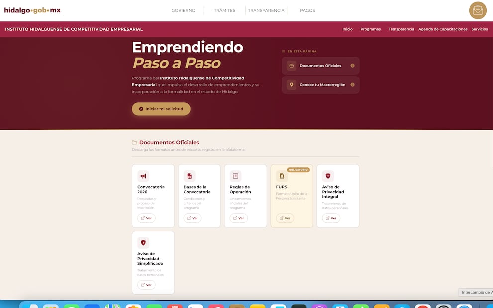 ¿Necesitas dinero para tu emprendimiento? Hay 20 mdp y esta es la convocatoria | Captura de panatalla