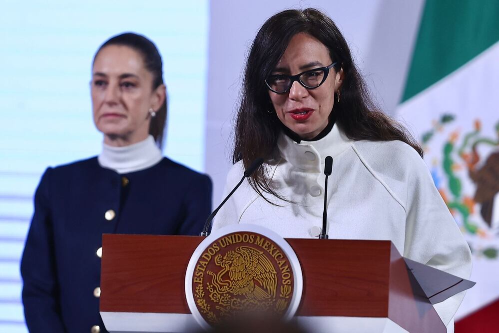 La presidenta Claudia Sheinbaum en su conferencia de este lunes 13 de enero de 2025 en Palacio Nacional. Foto: Agencia EL UNIVERSAL/Berenice Fregoso/LCG.