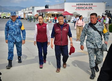 Claudia Sheinbaum supervisa trabajos de atención en Hidalgo tras lluvias