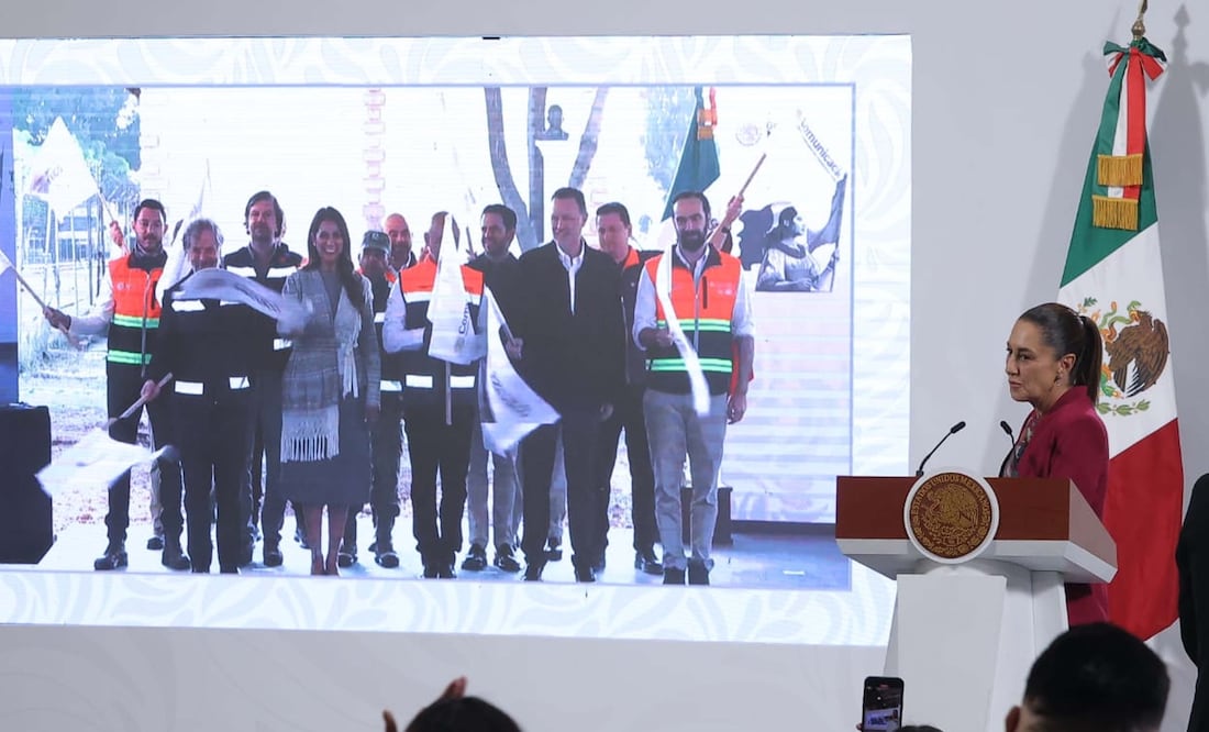 La presidenta Claudia Sheinbaum durante su conferencia matutina desde Palacio Nacional. Foto: Agencia EL UNIVERSAL/Gabriel Pano/RDB.