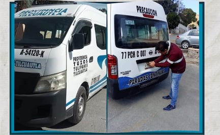 Detienen y multan a chofer de combi que graban por pasarse semáforo