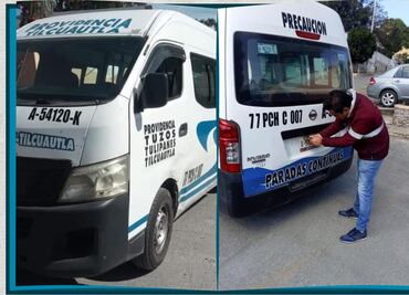 Detienen y multan a chofer de combi que graban por pasarse semáforo