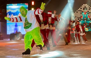 Con acrobacias y malabares en el hielo inició la Navidad Garza de la UAEH