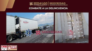 SSPH recupera tractocamión con 56 toneladas de mercancía robada