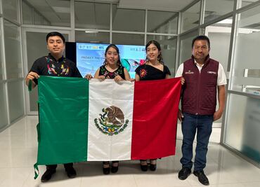 Estudiantes hidalguenses ganan medalla de oro en ciencia y representan a México en certamen internacional