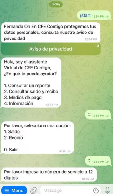 Consulta tu recibo de luz con el chatbot de la CFE. Foto: Freepik
