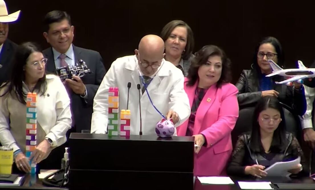 El diputado panista Éctor Jaime Ramírez Barba propuso 140 mil millones en el Presupuesto para 2024 para fortalecer institutos de salud | Captura de video