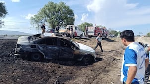 Se incendia vehículo en la México-Pachuca, a la altura de Zapotlán