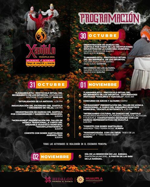 Programa de actividades Xantolo Huautla