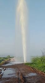 Atienden fuga de agua en Viñedos, Zempoala