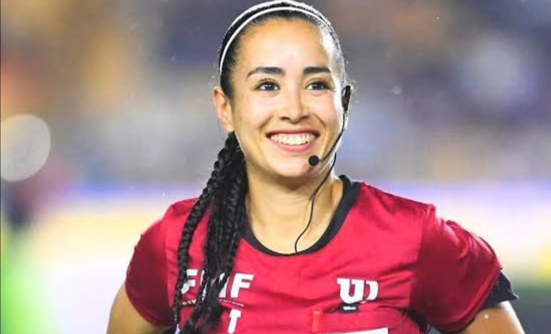 Katia Itzel García será la segunda mujer en dirigir un partido oficial de Primera División varonil de la Liga Mx Foto: Especial