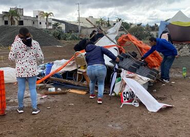 Vecinos desmantelan campamento de paracaidistas en La Palma