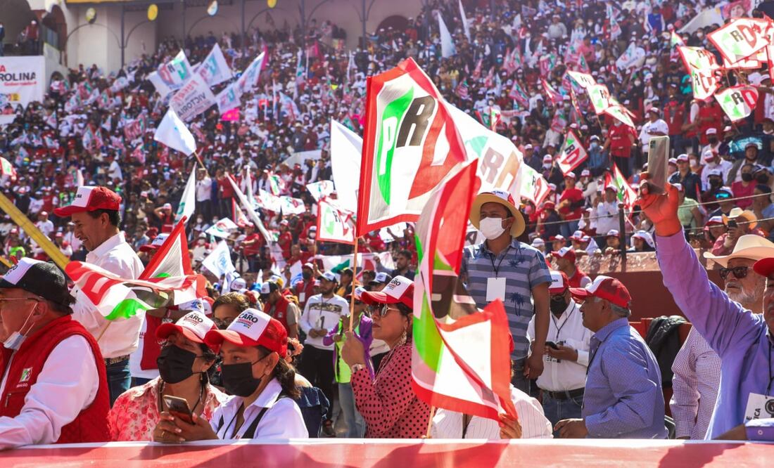El Partido Revolucionario Institucional (PRI) logra convenio con el Partido de la Revolución Democrática (PRD) y Acción Nacional (PAN) rumbo a 2024, se reparten candidatos a diputaciones federales y Senado de la República en Hidalgo Foto: Josué Ortiz
