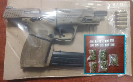 Detienen a dos personas en Almoloya por posesión de drogas y arma de fuego