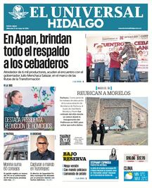 Portada El Universal Hidalgo 13/5/26