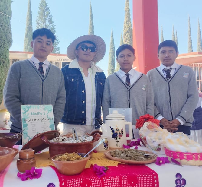 Alumnos del Valle del Mezquital realizan un concurso gastronómico con el objetivo de preservar sus tradiciones I foto: Cortesía