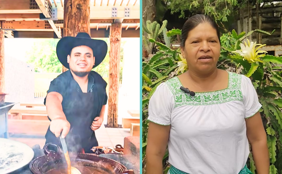 el cocinero tradicional de Santiago de Anaya, Julio Cruz Hernández y la cocinera tradicional de Chilcuautla, Silvia Bravo Martínez Foto: Especial