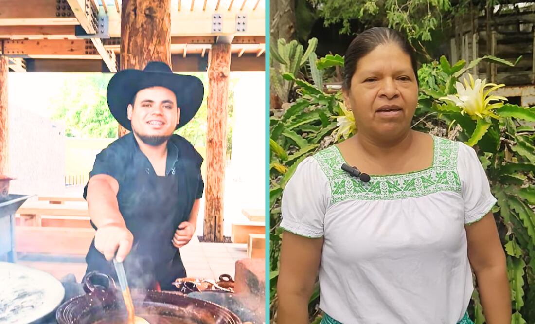 el cocinero tradicional de Santiago de Anaya, Julio Cruz Hernández y la cocinera tradicional de Chilcuautla, Silvia Bravo Martínez Foto: Especial