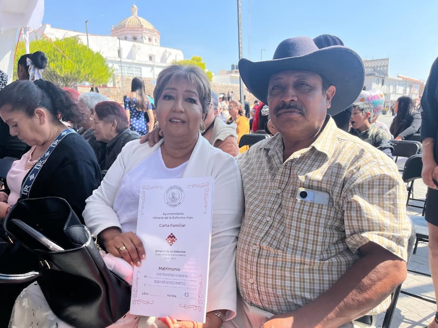 Beatriz Reséndiz y José Campero formalizaron su unión luego de tres años de relación y tras haber superado un infarto I Foto:Ricardo Calleja