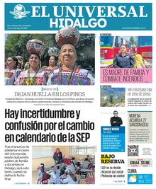 Portada El Universal Hidalgo 11/5/26