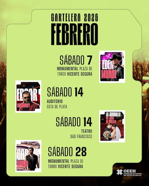 Febrero sonará con conciertos y espectáculos en los recintos de la OEEH | Cortesía: OEEH