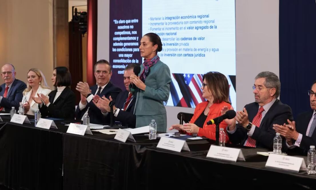 Claudia Sheinbaum en reunión con empresarios inversionistas extranjeros. Foto: Especial