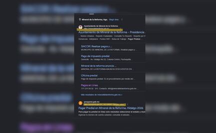 Alerta Mineral de la Reforma por portal fraudulento para presunto cobro de predial 