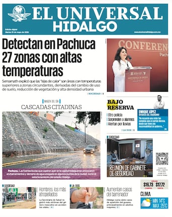 Portada EL UNIVERSAL HIDALGO 19526