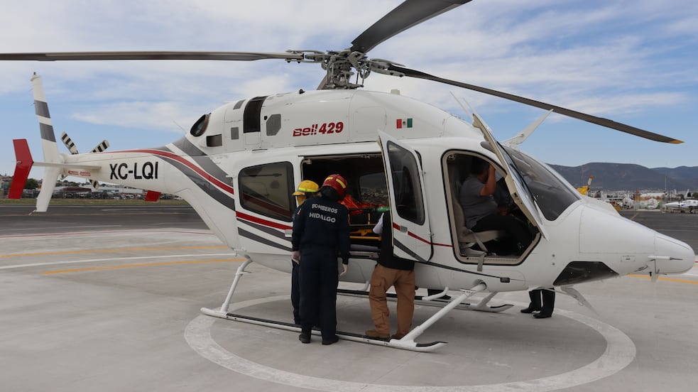 Traslados aéreos de emergencia movilizan a sistema de salud en Hidalgo