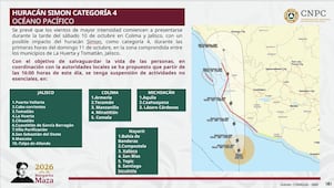 Huracán Simon obliga a suspender actividades no esenciales en cuatro estados del Pacífico