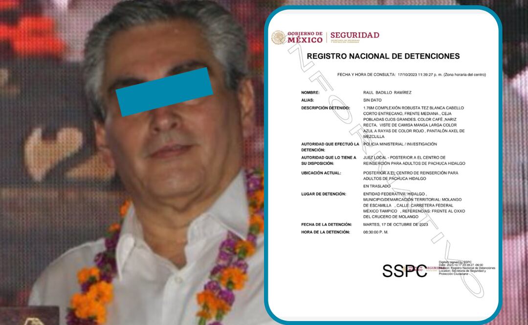 El hombre fue derenido en el crucero del municipio de Molango de Escamilla